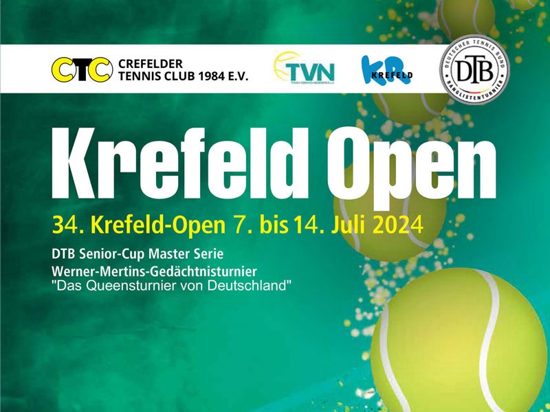 34. Krefeld -Open Turnier für Seniorinnen und Senioren DTB Senior-Cup Master-Serie Einstufung „KAT S1“